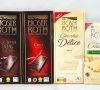 Die Moser-Roth-Schokoladen sind heute hochwertig mit Goldprägedruck verpackt und in Ausführungen wie Edelbitter mit 90 % Cacao, mit Chili oder als weiße Schokolade zu kaufen.